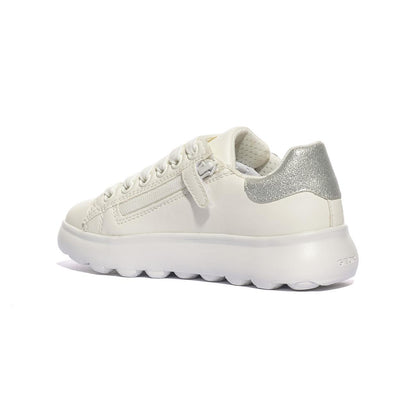 GEOX J55MRA 000BC WHITE SILVER  C0007 Sneakers Bambina 
