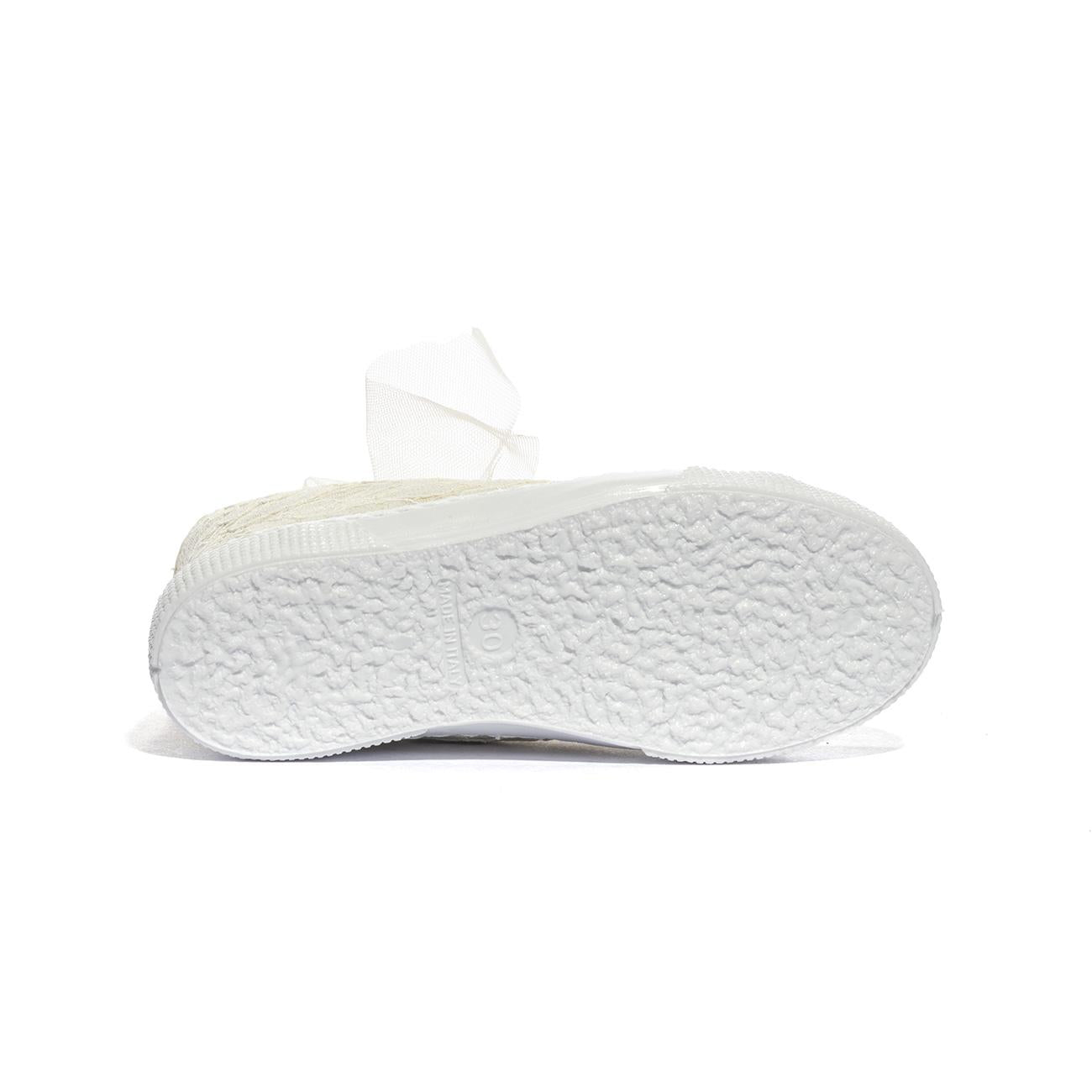 DXO C88 PIZZO ECRU Sneakers Bambina 