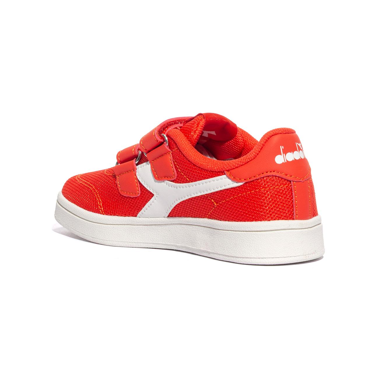 DIADORA 101.182009 BIANCO OTTICO ROSSO FIESTA Sneakers Bambino 