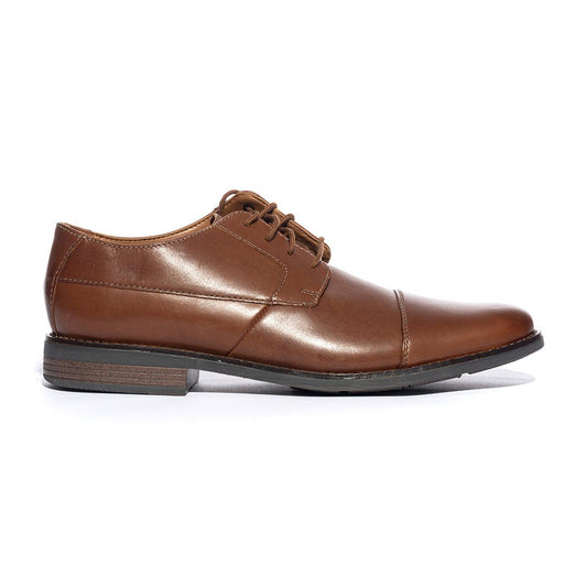 CLARKS 123138 TAN LEATHER Stringate Uomo 