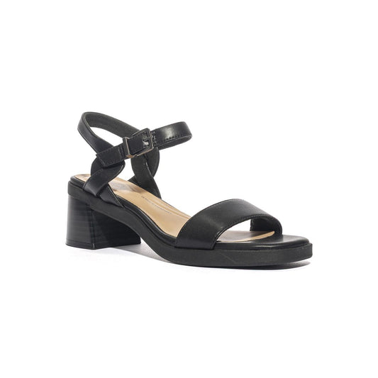 CLARKS 181658 BLACK LEATHER Sandali Donna 