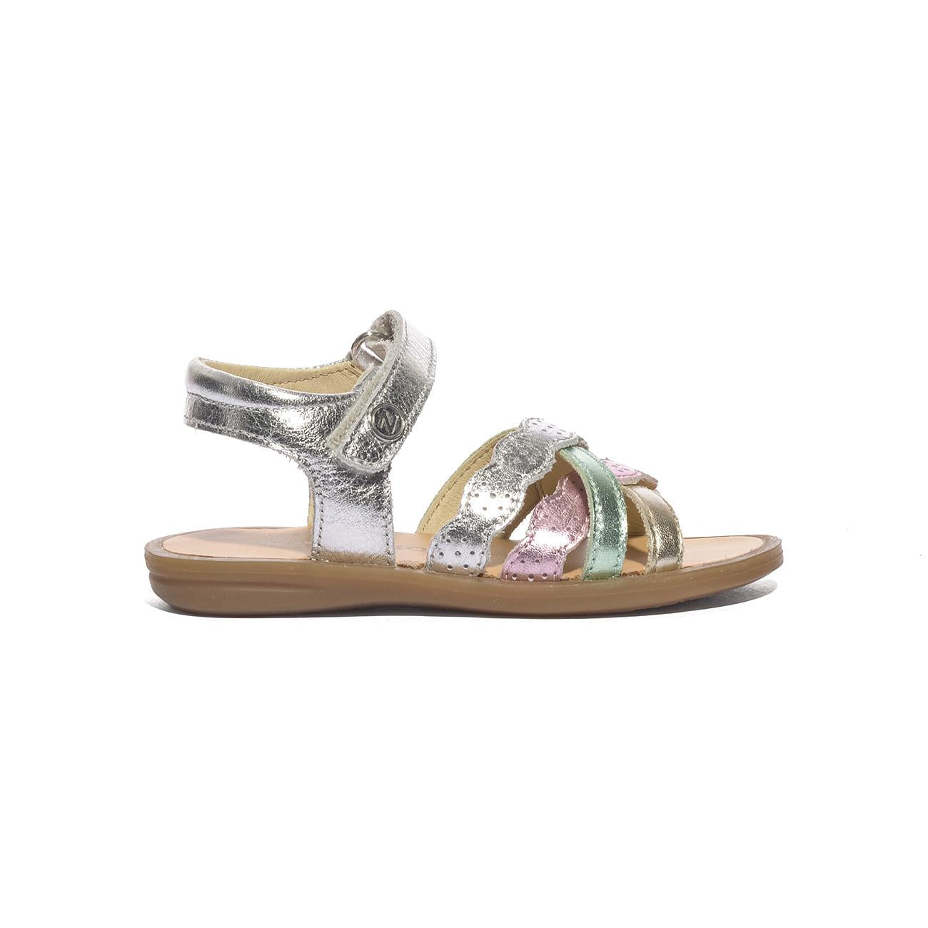 NATURINO 0010503293.02.1Q58 SILVER MULTI Sandali Bambina 