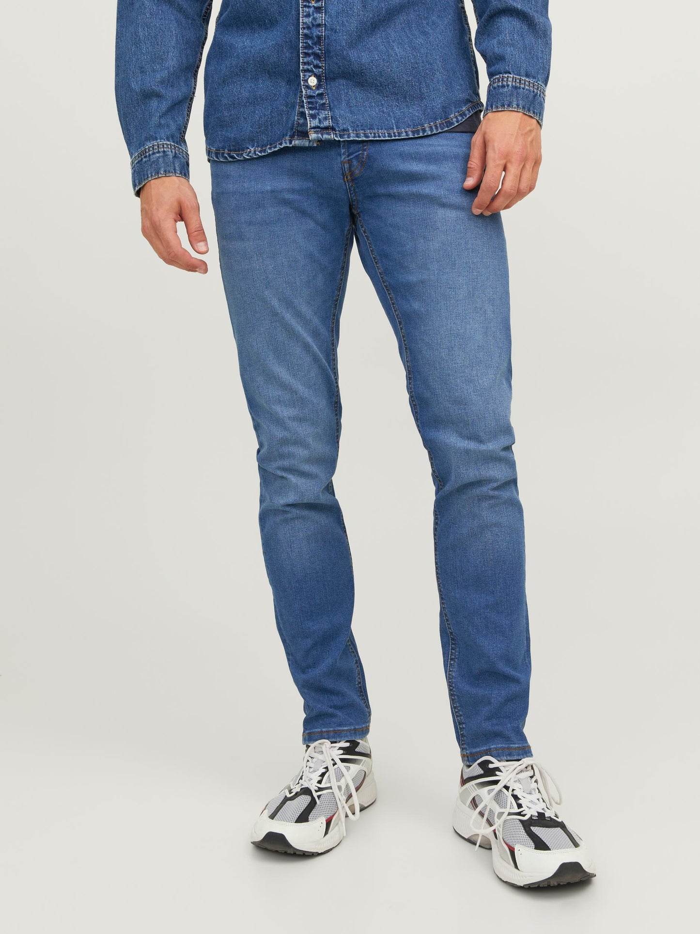 JACK & JONES 12243592 Blue Denim Jeans Uomo 
