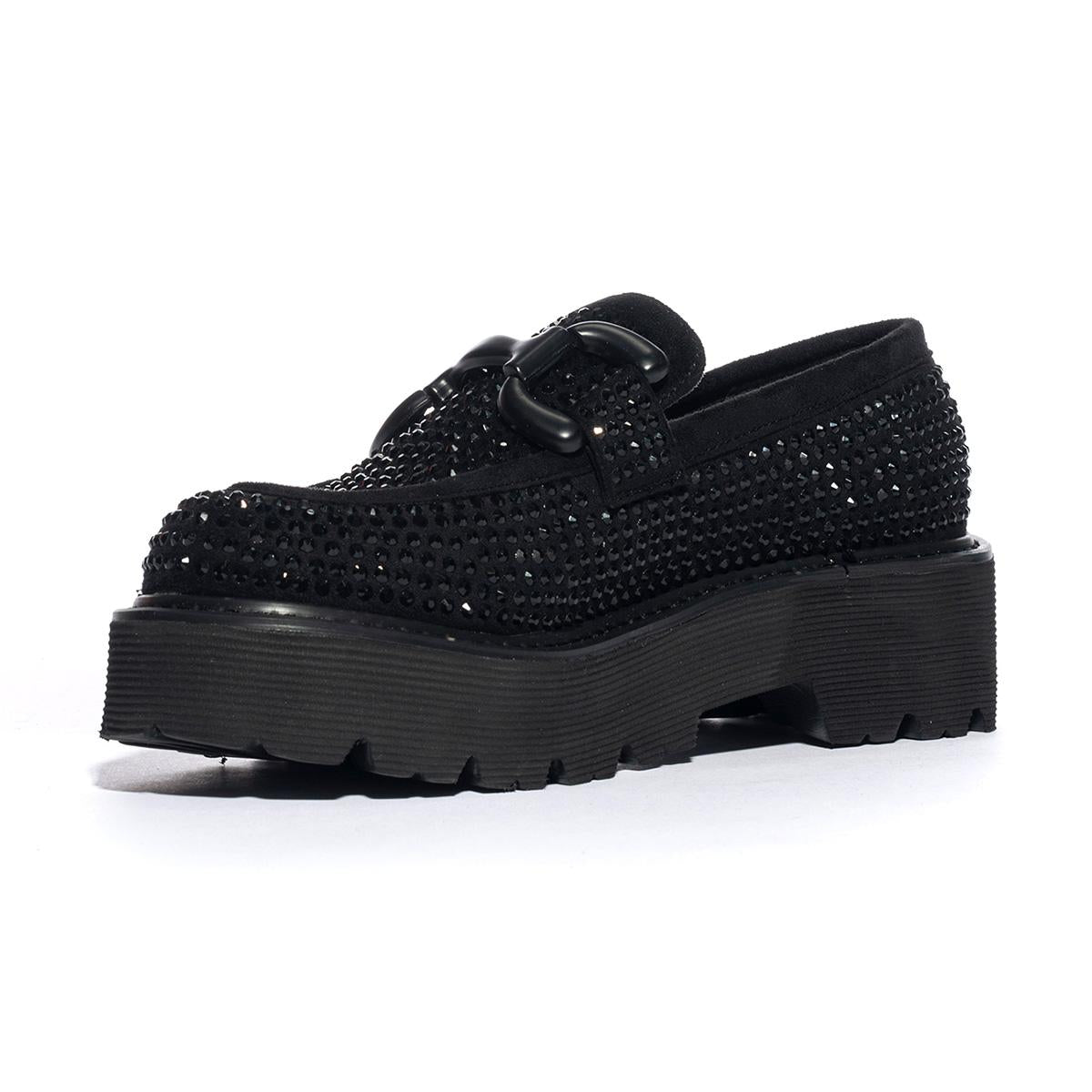 KHARISMA 6145 STRASS NERO Mocassini Donna 