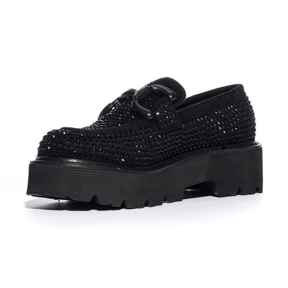 KHARISMA 6145 STRASS NERO Mocassini Donna 