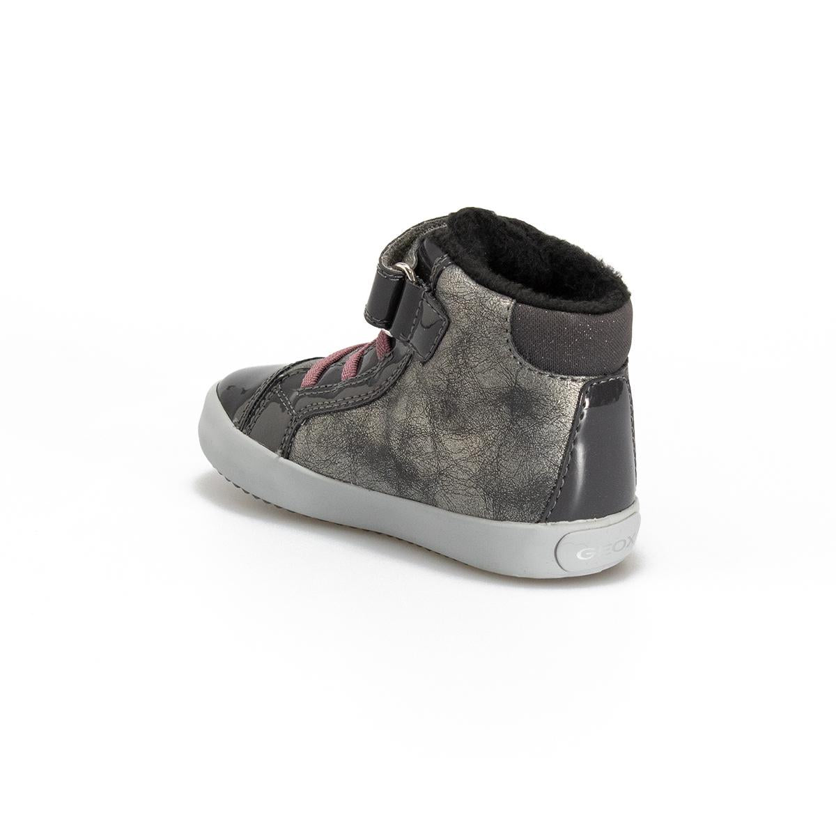 Sneakers Geox Bambina Grigia Con Pelliccia B041MBGUN C1357 GEOX
