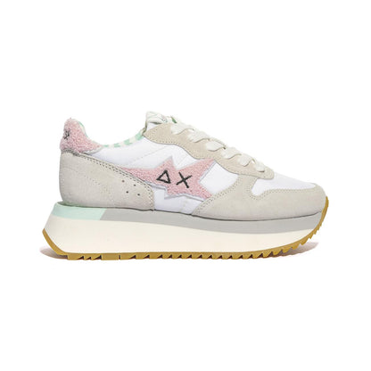 Sneakers Sun68  BIG STARGIRL SPONGE  LOGO Bianche Z34215BIANCO SUN 68