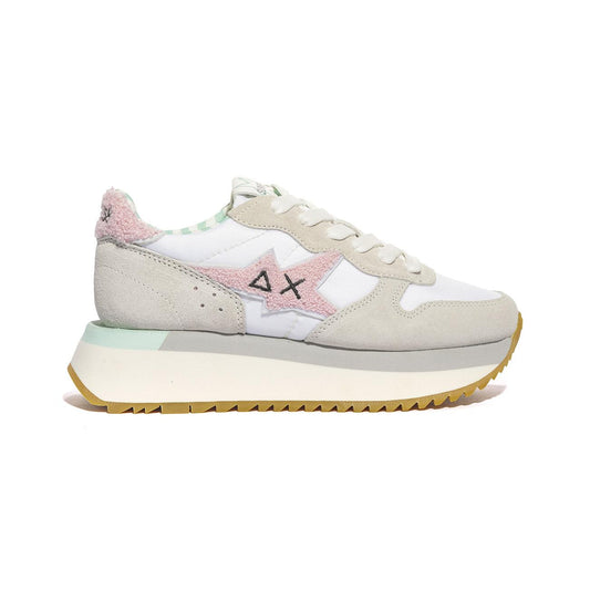 Sneakers Sun68  BIG STARGIRL SPONGE  LOGO Bianche Z34215BIANCO SUN 68