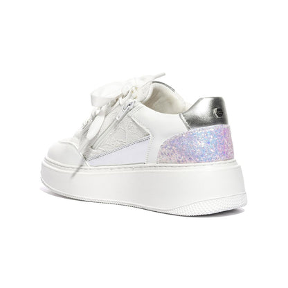 CULT T203 WHITE SILVER Sneakers Bambina 