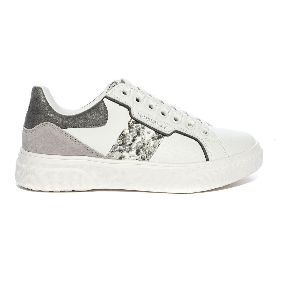 LUMBERJACK SWH0605-001 WHITE SILVERM0167 Sneakers Donna 