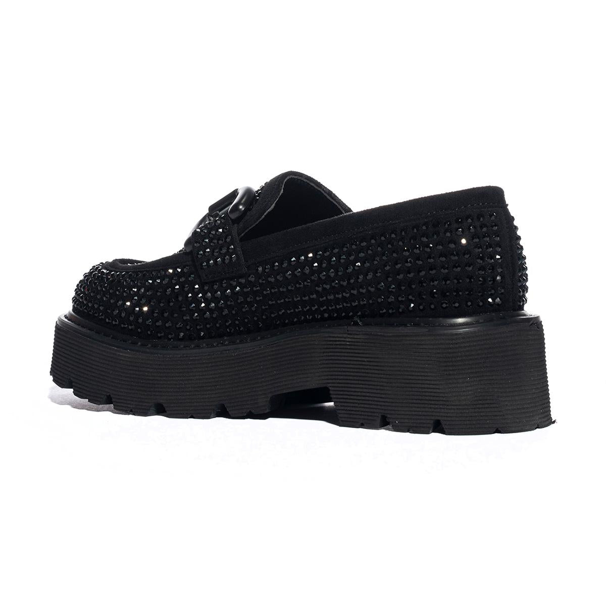 KHARISMA 6145 STRASS NERO Mocassini Donna 