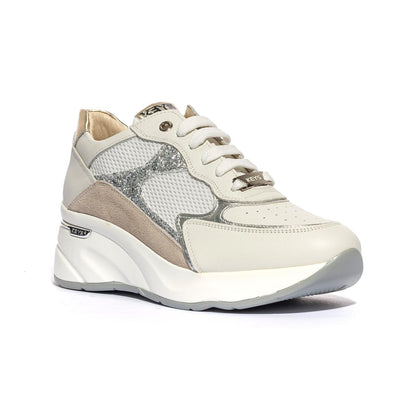 KEYS K9040 WHITE SILVER GOLD Sneakers Donna 