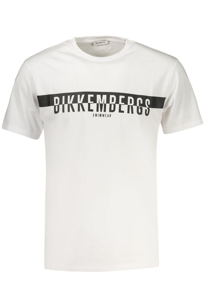 BIKKEMBERGS BKK2MTS03_BIWHITE Bianco T-Shirt Uomo 