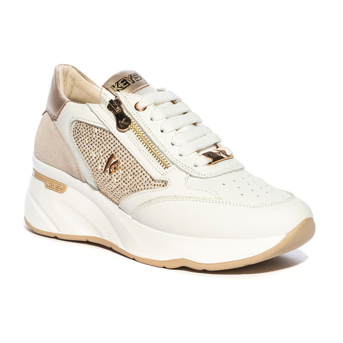KEYS K7825 WHITE GOLD Sneakers Donna 