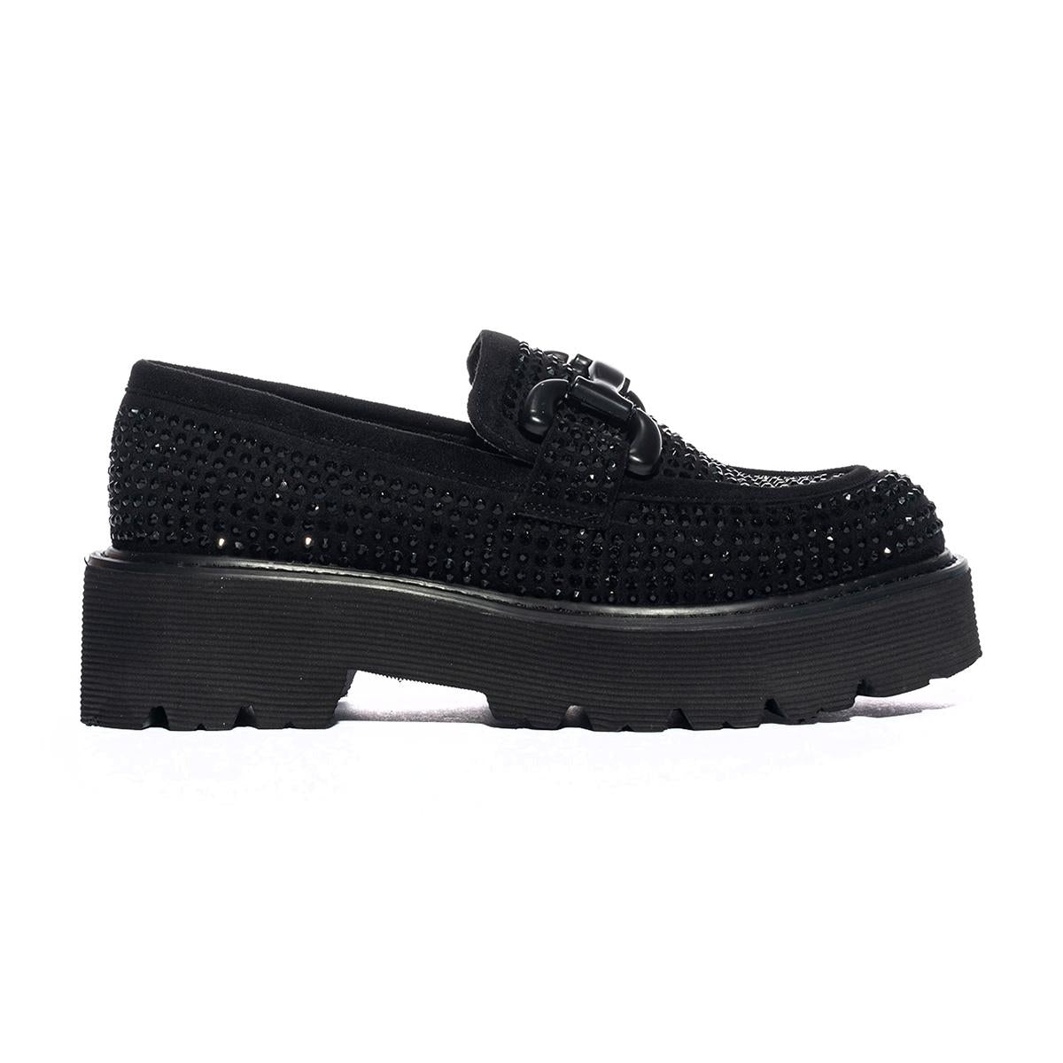 KHARISMA 6145 STRASS NERO Mocassini Donna 