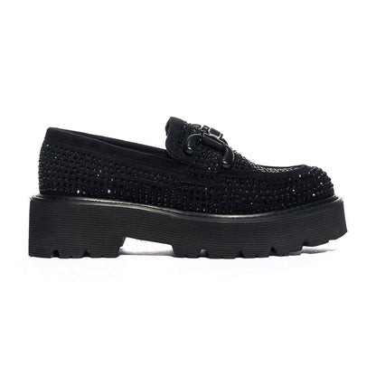 KHARISMA 6145 STRASS NERO Mocassini Donna 