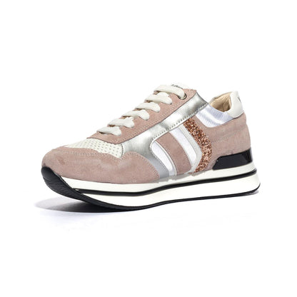 Sneakers Keys K7760 Bianche Rosa K7760WHITE SILVER PLATINO KEYS