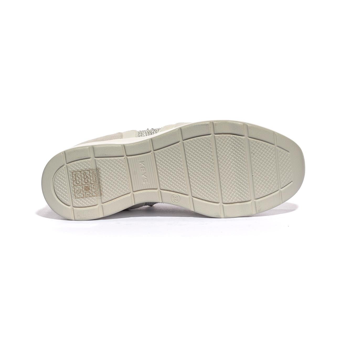 KEYS K7825 WHITE SILVER P. Sneakers Donna 