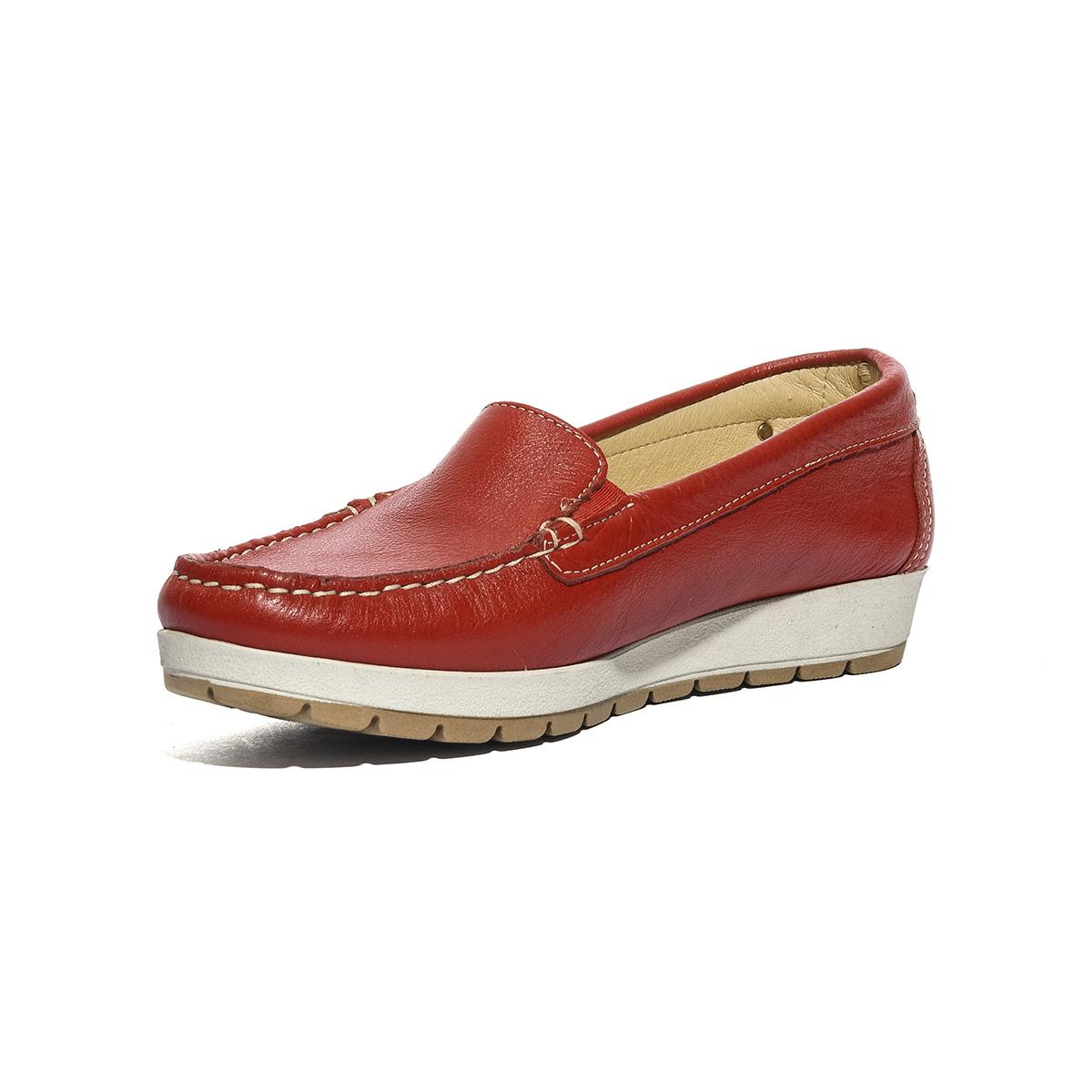 VALLEVERDE 11102 ROSSO Mocassini Donna 
