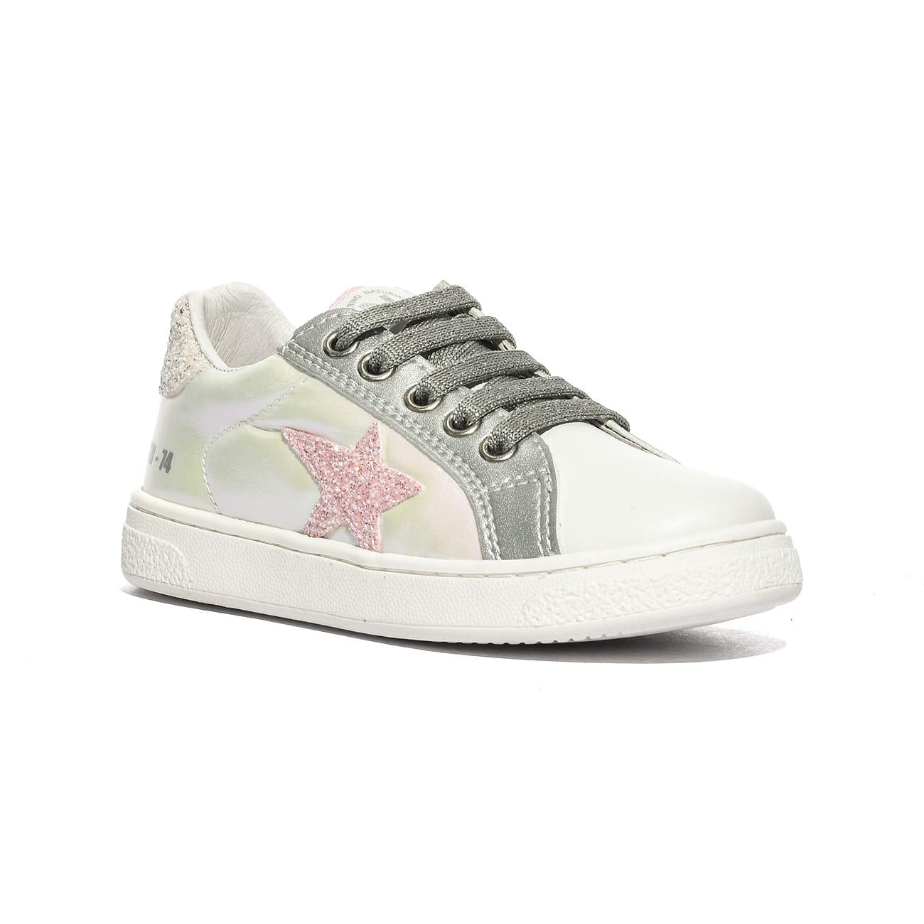 NATURINO 0012017502.16.1N81 IRIDESCENT WHITE.PINK Sneakers Bambina 