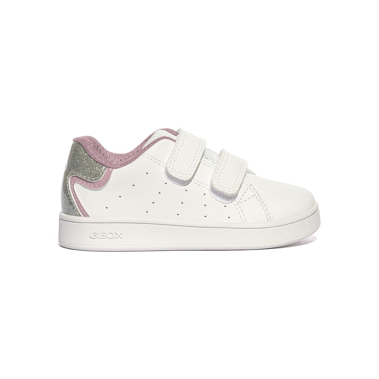 Sneakers Geox ECLYPER GIRL Bianche Rosa B365MA 0BCKCWHITE ROSE   C0674 GEOX