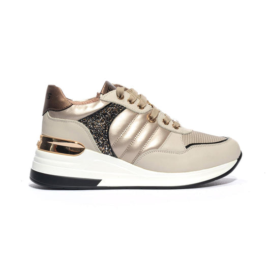 KEYS K6820 AVORIO GOLD BRONZO Sneakers Donna 