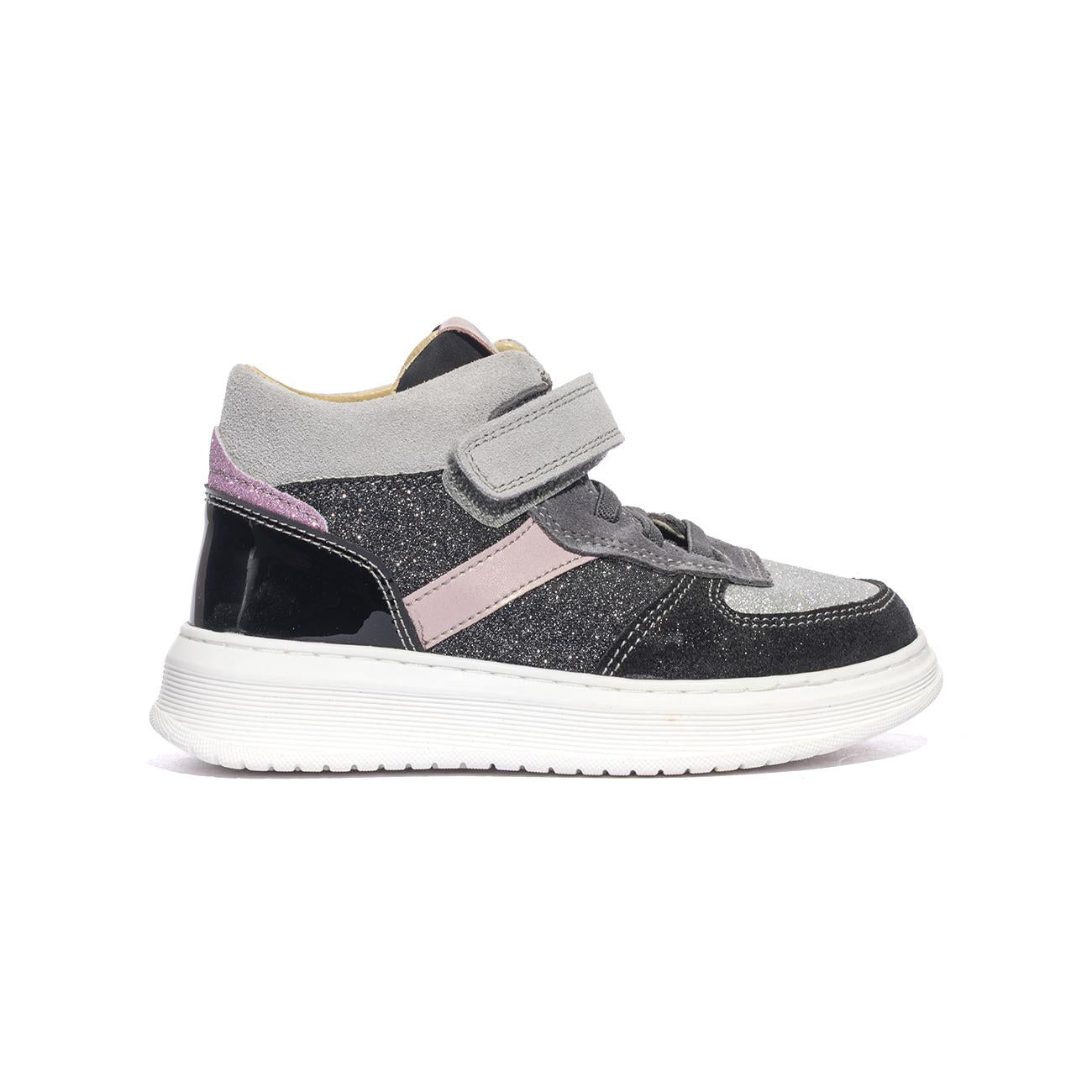 NATURINO 0012017103.03.1A02 BLACK SILVER Sneakers Bambina 