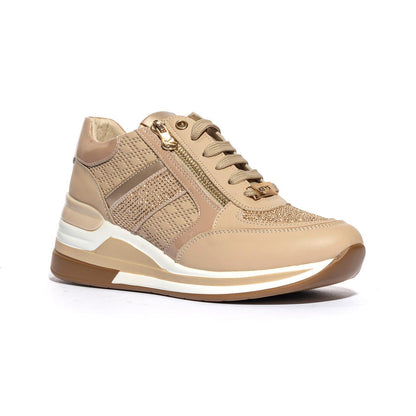 KEYS K9020 BEIGE PLATINO Sneakers Donna 