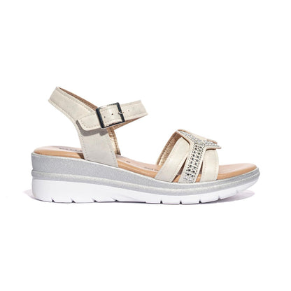 VALLEVERDE 55561 SILVER Sandali Donna 