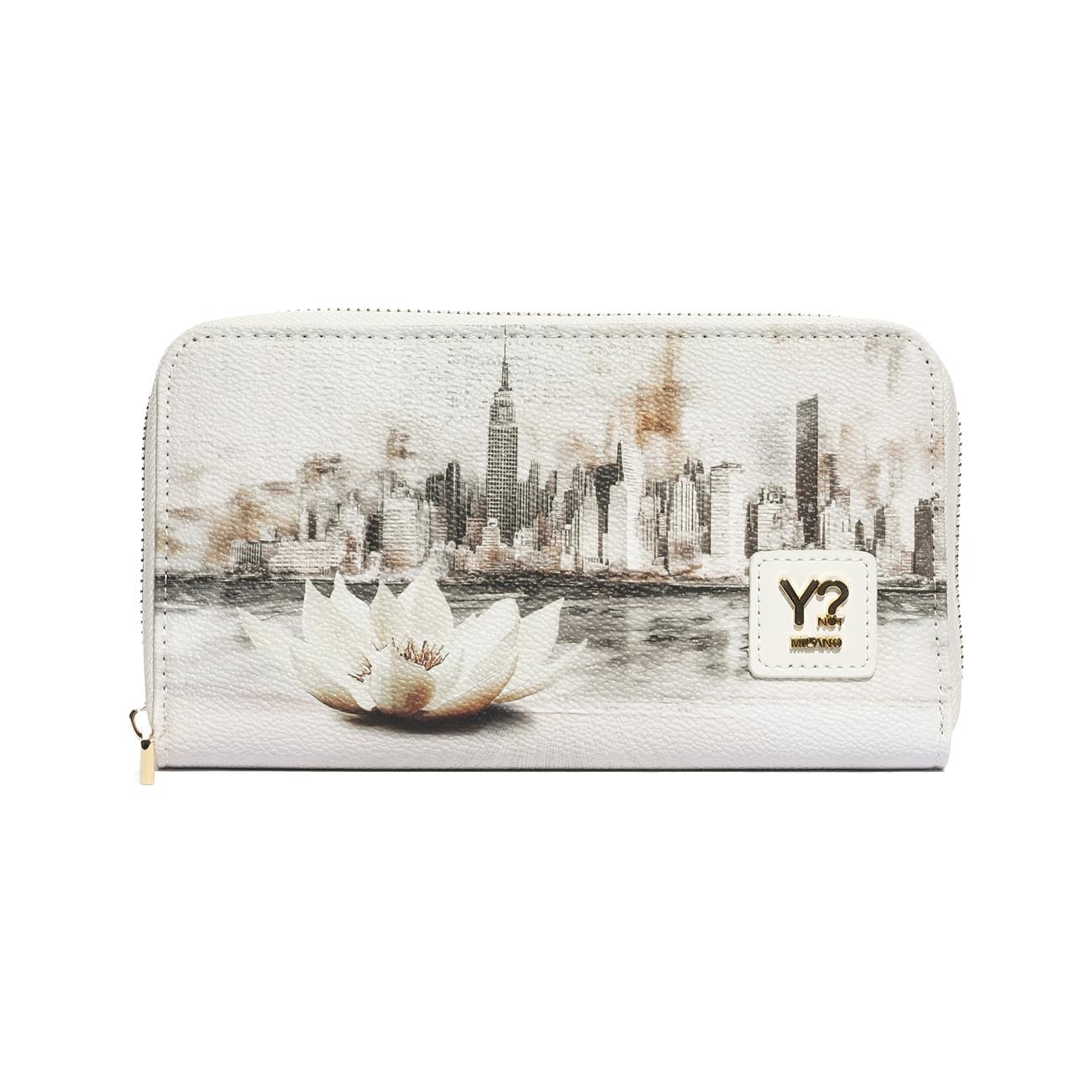Y-NOT YES361S6 NEW YORK IN WHITE PORTAFOGLIO Donna 