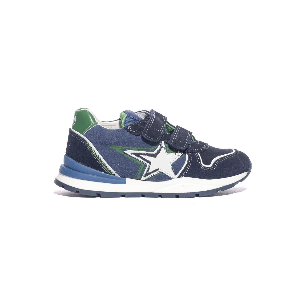NATURINO 0012018599.01.1C24 NAVY AZURE GREEN Sneakers Bambino 