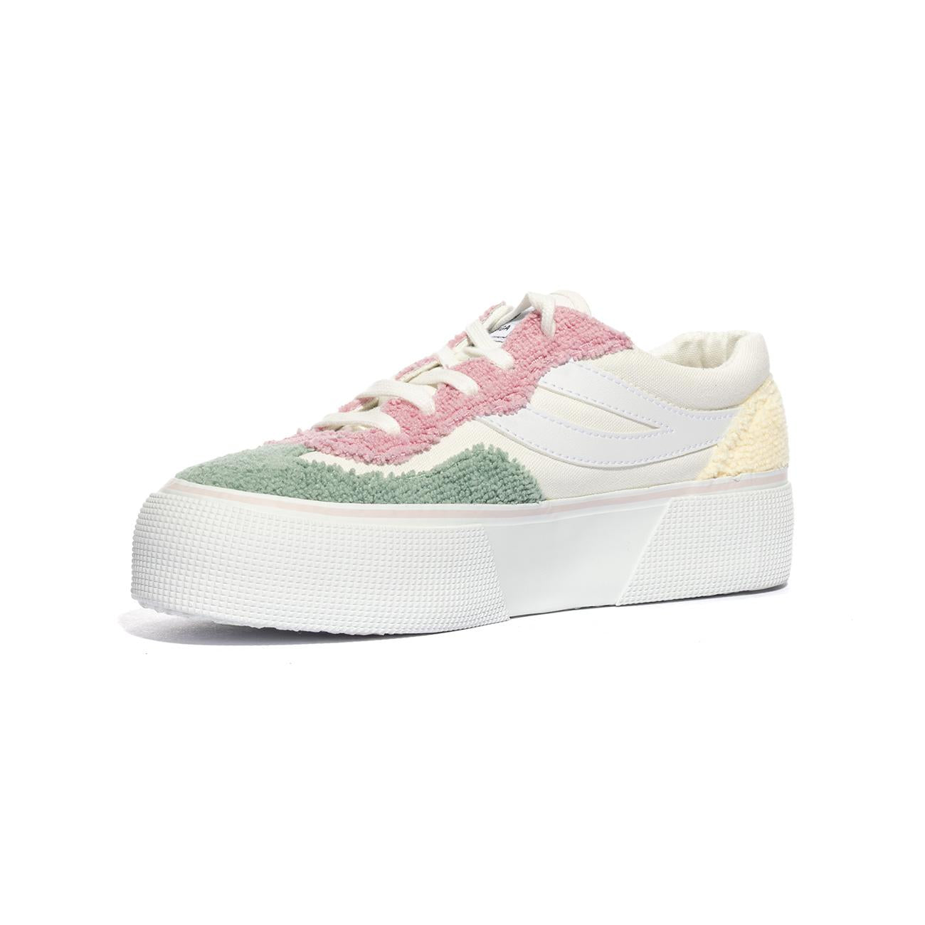 SUPERGA 3041 PINK GREEN Sneakers Donna 