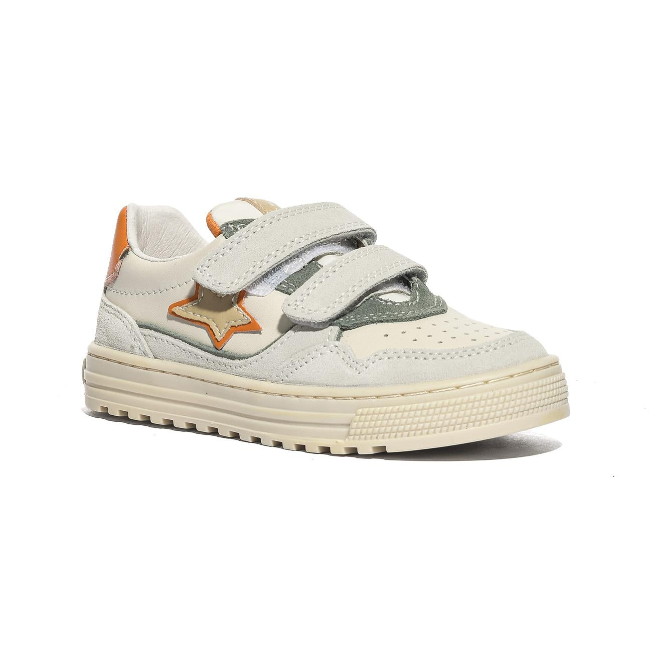 NATURINO 0012018617.02.1N21 WHITE.MILK.ORANGE Sneakers Bambino 