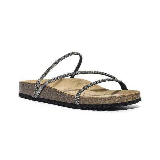 GEOX D55Y3C 000SD BLACK SILVER  C0039 Sandali Donna 