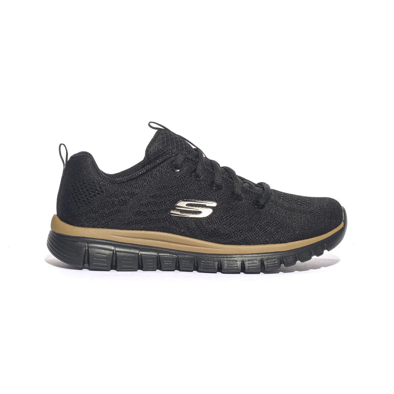 Sneakers Skechers GRACEFUL-GET CONNECTED Nere Oro 12615BKRG SKECHERS