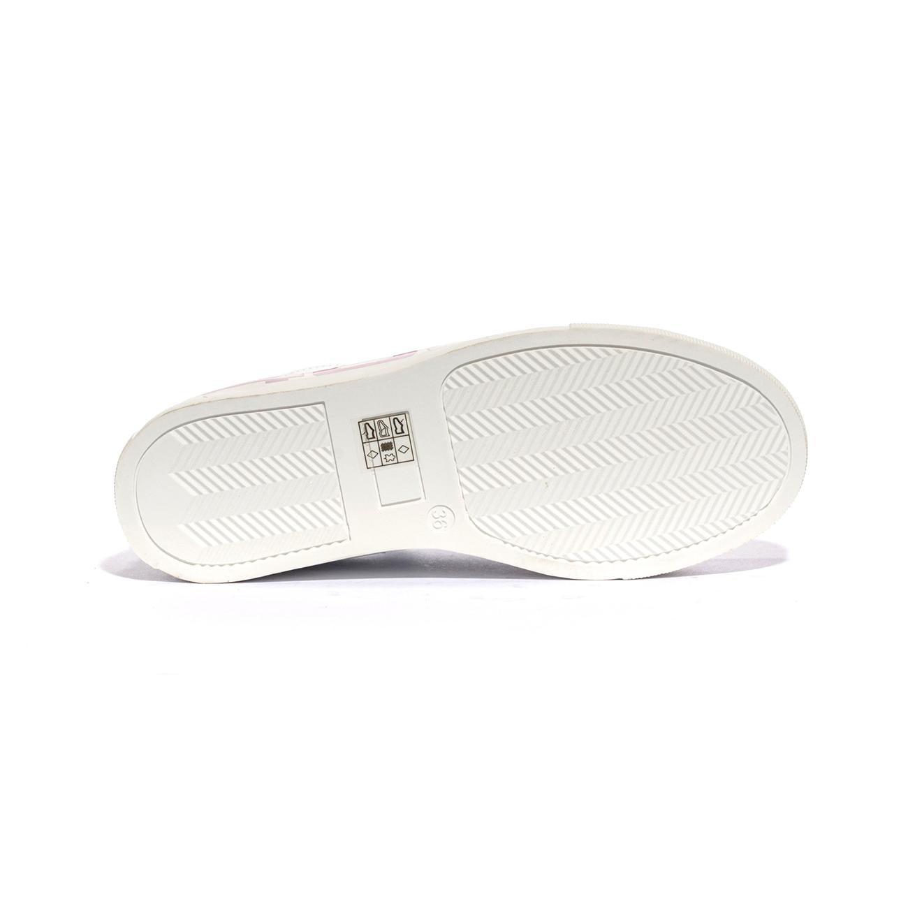 4US 41014 WHITE SILVER Sneakers Bambina 