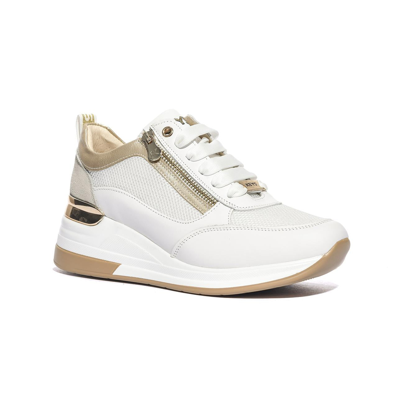 KEYS K10510 WHITE BEIGE Sneakers Donna 