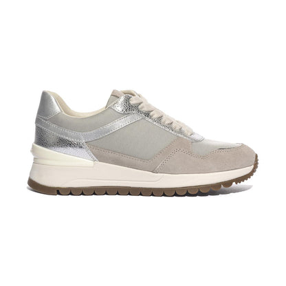 GEOX D6500A 1122 OFF WHITE SILVER    C0626 Sneakers Donna 