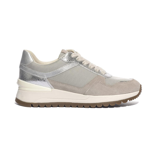 GEOX D6500A 1122 OFF WHITE SILVER    C0626 Sneakers Donna 