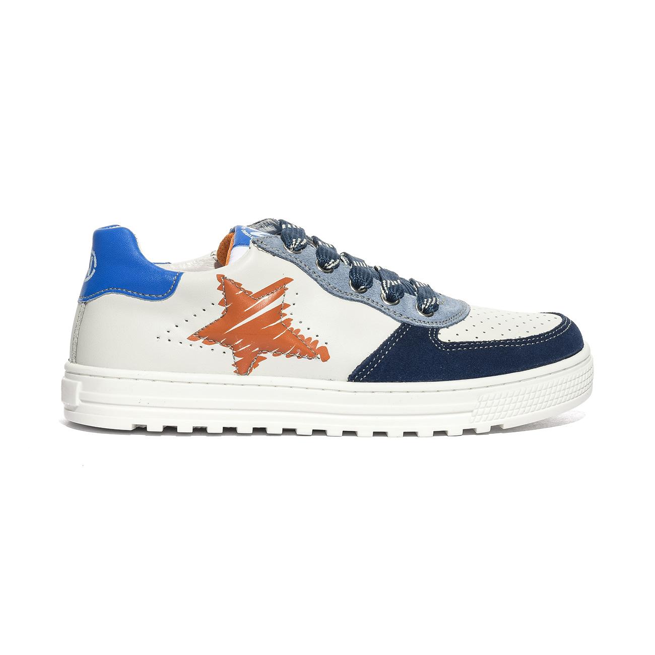 NATURINO 0012018240.01.1C77 GREEN.WHITE.ORANGE Sneakers Bambino 