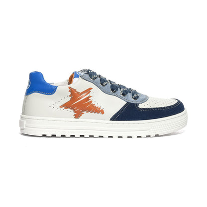 NATURINO 0012018240.01.1C77 GREEN.WHITE.ORANGE Sneakers Bambino 
