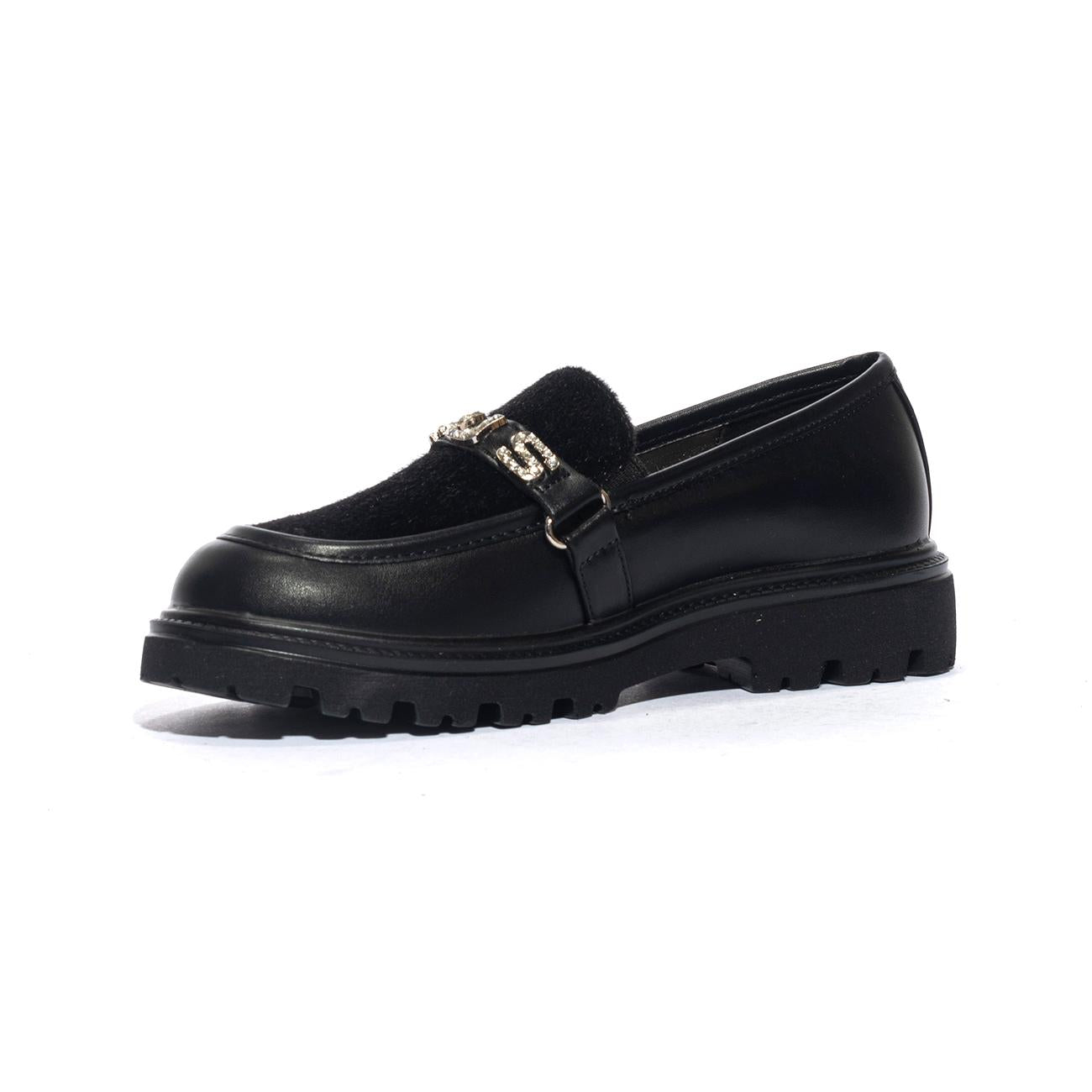 4US 43142 BLACK Mocassini Bambina 