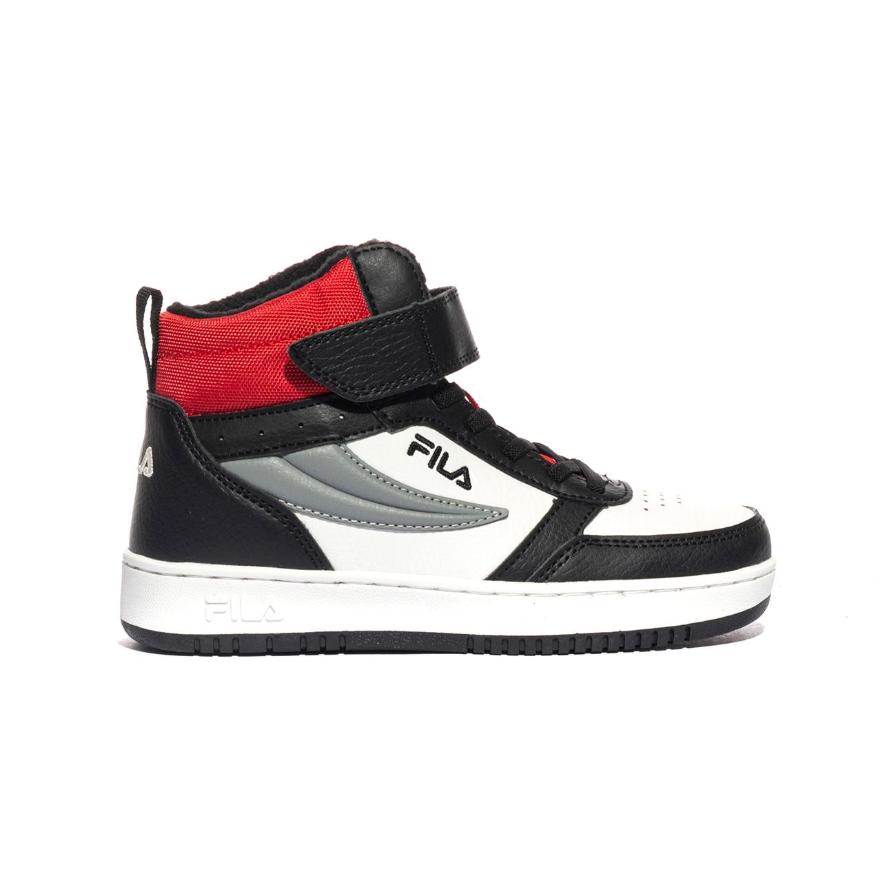 FILA REGA NF mid velcro kids FFK0229White-Black-Fila Red FILA