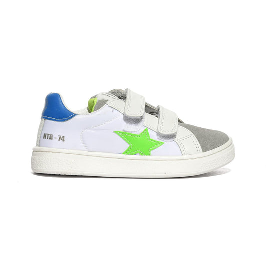 NATURINO 0012017499.14.1B31 GREY.WHITE.GREEN FLUO Sneakers Bambino 