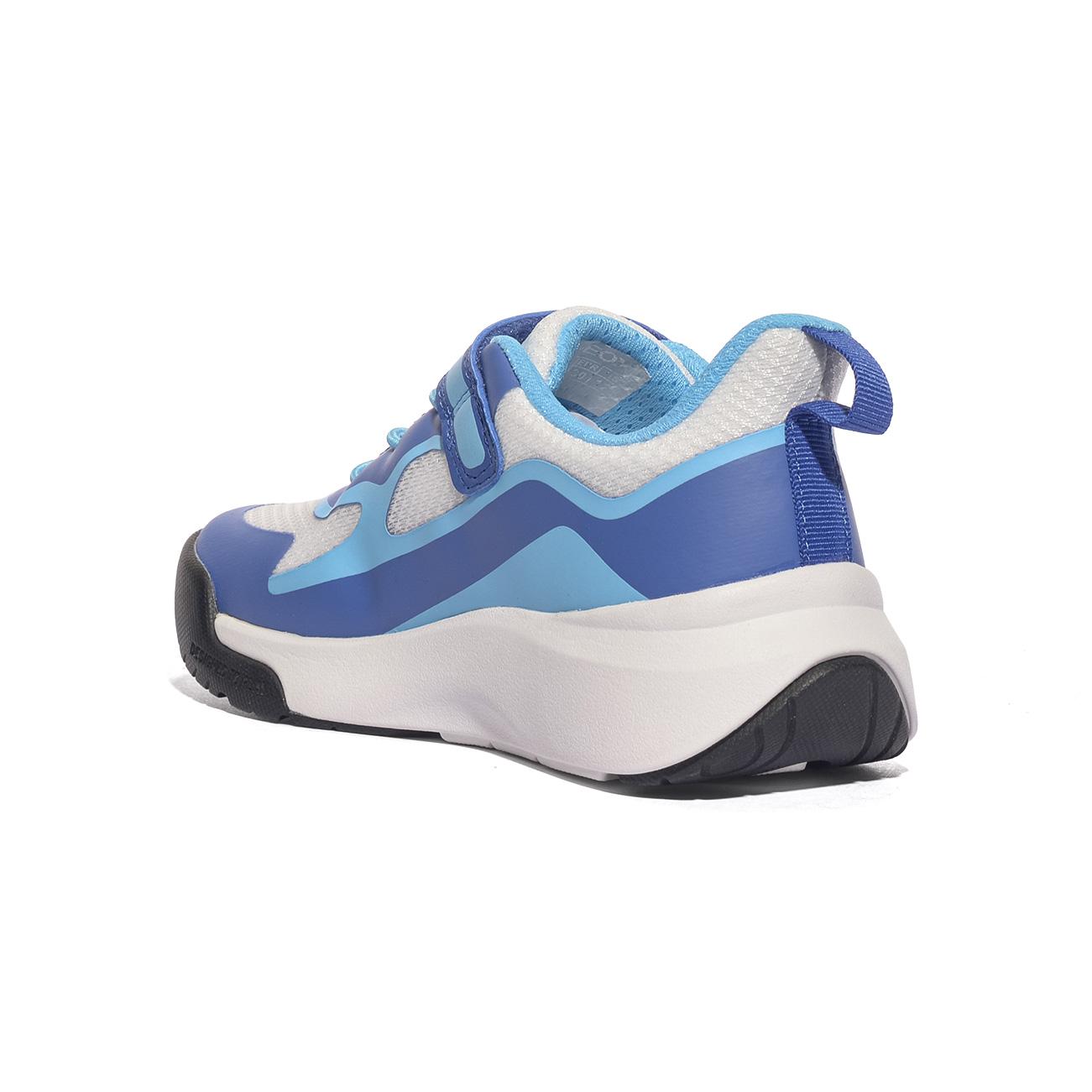 GEOX J65P7F 1454 WHITE AZURE   C1343 Sneakers Bambino 