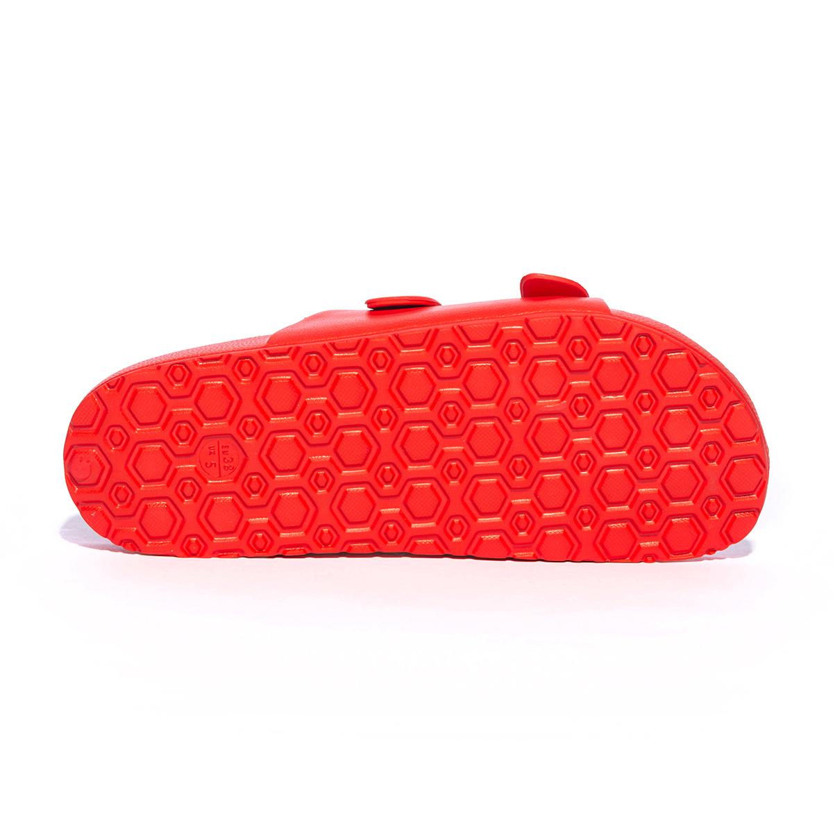 GOLDSTAR DUE FIBBIE ROSSO Ciabatte Unisex 