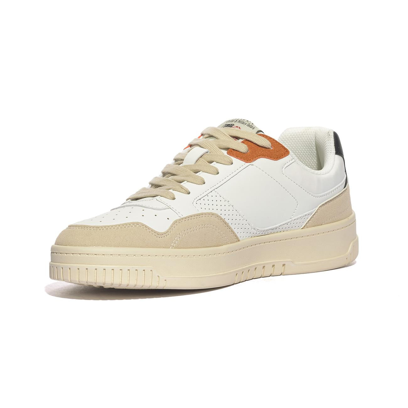 Sneakers Avirex Andrew Bianche ANDREW001WHITE ORANGE AVIREX