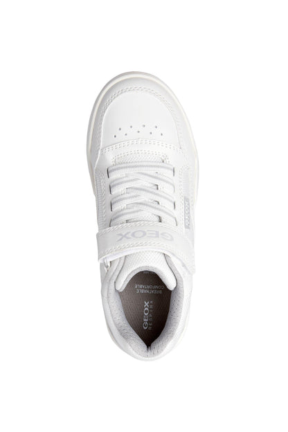 SNEAKERS GEOX  J PERTH BOY FEFU BIANCHE GRIGIE J167RBWHITE LT GREY C1236 GEOX