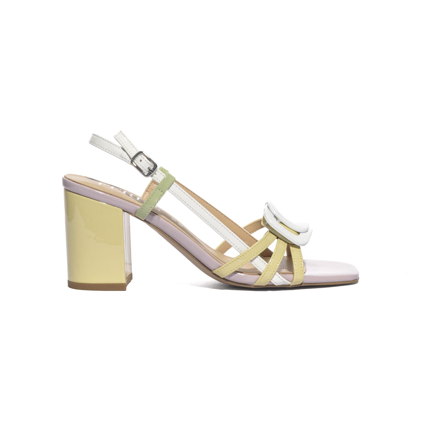 FERRE' F884 YELLOW WHITE MINT Sandali Donna 