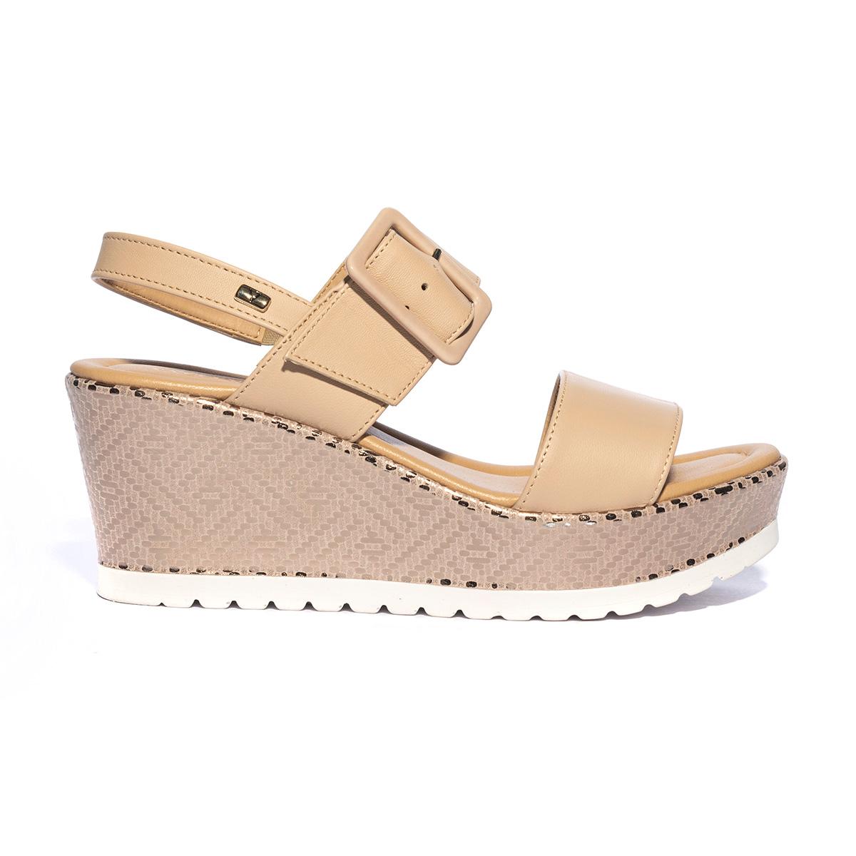 Sandalo Valleverde Beige con Fibbia Anteriore 32381BEIGE VALLEVERDE